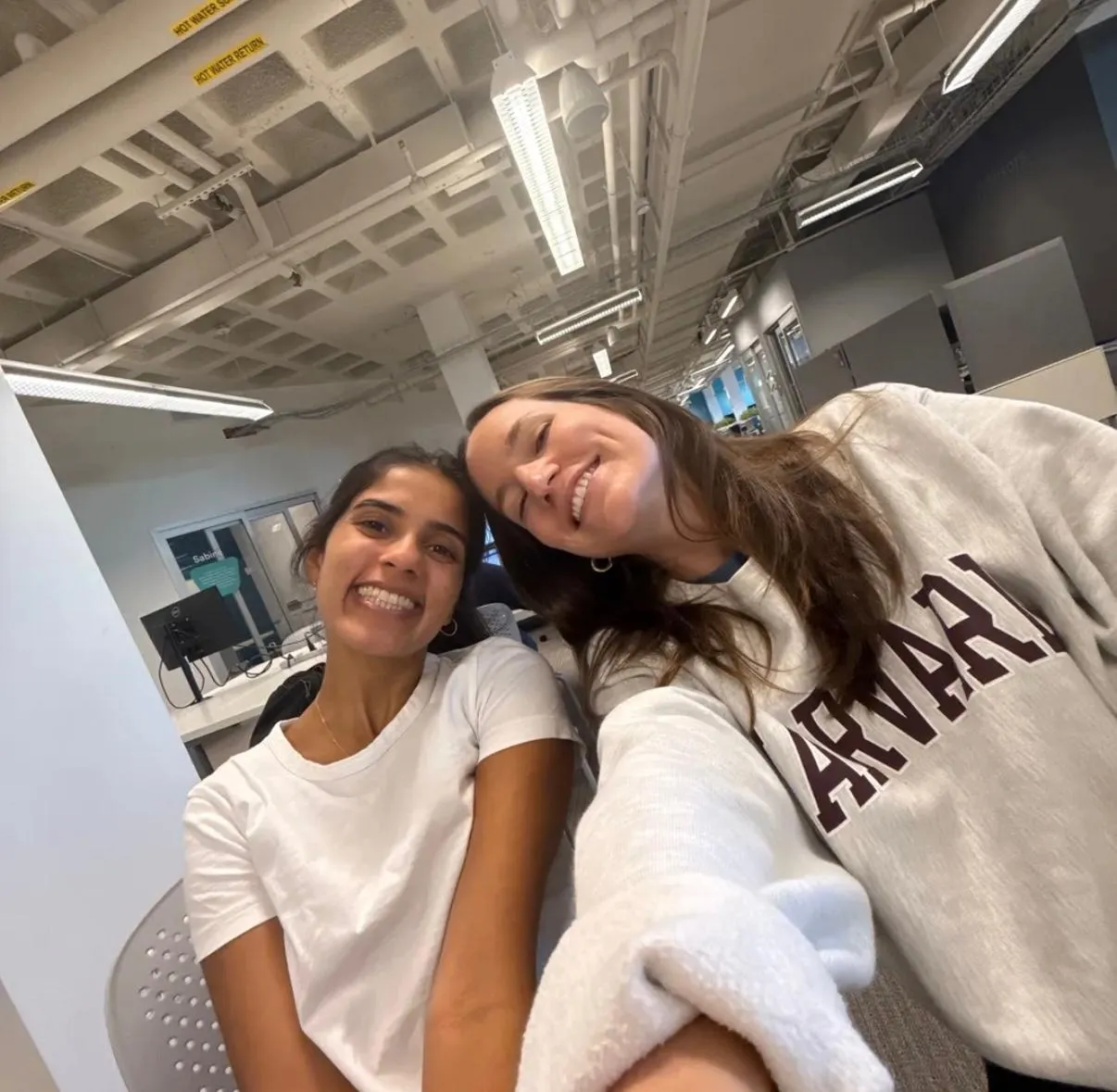 Kelly and Pooja, co-founders of Homemade, at Harvard Business School.